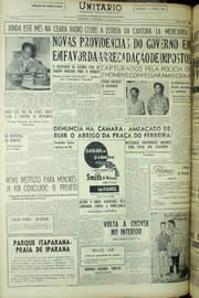 Página do jornal Unitário de maio de 1956
