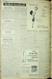 Página do jornal Unitário de maio de 1956