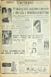 Página do jornal Unitário de maio de 1956