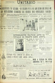 Página do jornal Unitário de maio de 1956