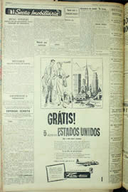 Página do jornal Unitário de maio de 1956