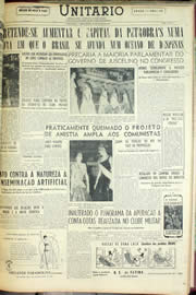 Página do jornal Unitário de maio de 1956