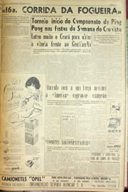 Página do jornal Unitário de maio de 1956