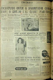 Página do jornal Unitário de maio de 1956