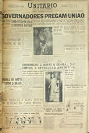 Página do jornal Unitário de junho de 1956
