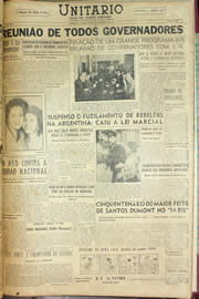 Página do jornal Unitário de junho de 1956
