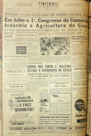 Página do jornal Unitário de junho de 1956