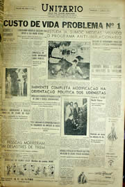 Página do jornal Unitário de julho de 1956