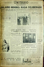 Página do jornal Unitário de julho de 1956