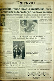 Página do jornal Unitário de julho de 1956