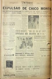 Página do jornal Unitário de julho de 1956