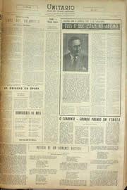 Página do jornal Unitário de julho de 1956