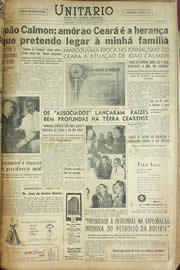 Página do jornal Unitário de julho de 1956