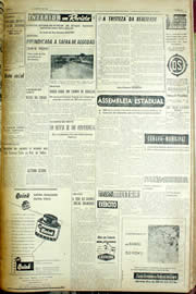 Página do jornal Unitário de agosto de 1956