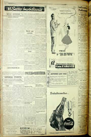 Página do jornal Unitário de agosto de 1956