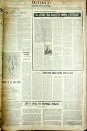 Página do jornal Unitário de agosto de 1956