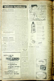Página do jornal Unitário de agosto de 1956