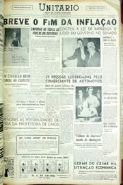 Página do jornal Unitário de setembro de 1956