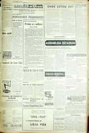 Página do jornal Unitário de setembro de 1956