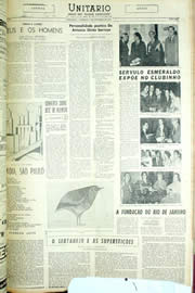 Página do jornal Unitário de setembro de 1956