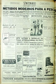 Página do jornal Unitário de setembro de 1956