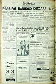 Página do jornal Unitário de setembro de 1956