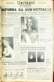 Página do jornal Unitário de setembro de 1956