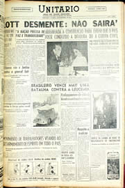 Página do jornal Unitário de setembro de 1956