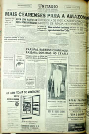 Página do jornal Unitário de setembro de 1956