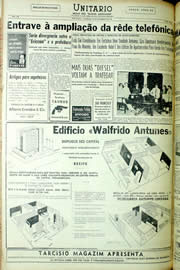 Página do jornal Unitário de setembro de 1956