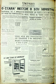 Página do jornal Unitário de setembro de 1956