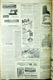 Página do jornal Unitário de setembro de 1956