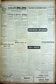 Página do jornal Unitário de outubro de 1956