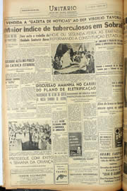 Página do jornal Unitário de outubro de 1956