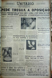 Página do jornal Unitário de outubro de 1956