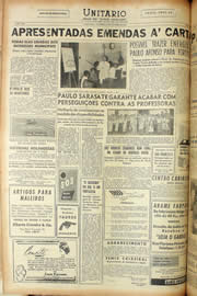 Página do jornal Unitário de outubro de 1956