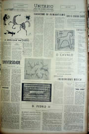 Página do jornal Unitário de outubro de 1956