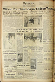 Página do jornal Unitário de outubro de 1956