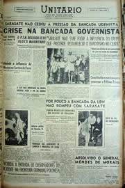 Página do jornal Unitário de outubro de 1956