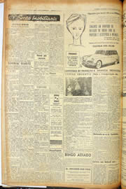 Página do jornal Unitário de novembro de 1956