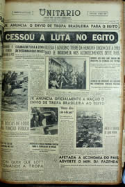Página do jornal Unitário de novembro de 1956