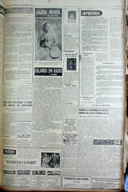 Página do jornal Unitário de novembro de 1956