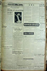 Página do jornal Unitário de novembro de 1956