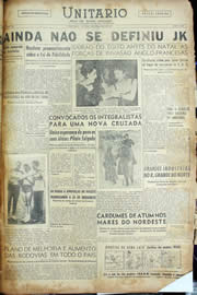 Página do jornal Unitário de dezembro de 1956