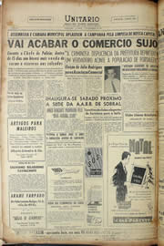 Página do jornal Unitário de dezembro de 1956