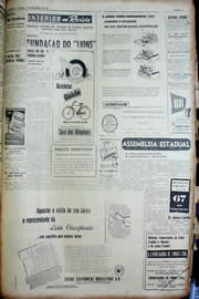 Página do jornal Unitário de dezembro de 1956