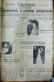 Página do jornal Unitário de dezembro de 1956