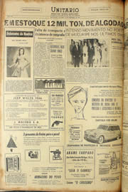Página do jornal Unitário de dezembro de 1956