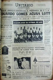 Página do jornal Unitário de dezembro de 1956
