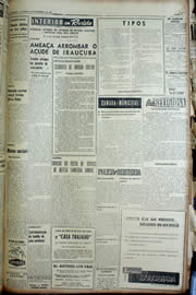 Página do jornal Unitário de dezembro de 1956